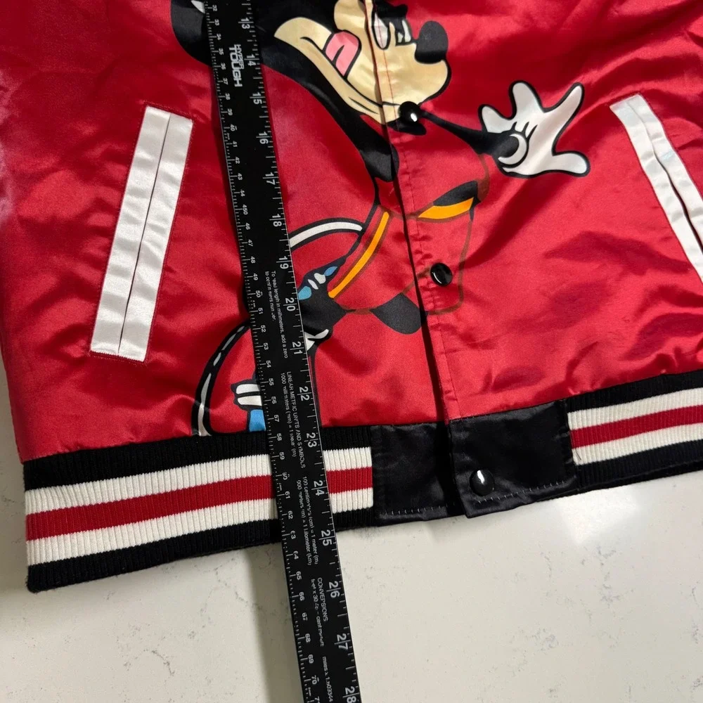 Headgear Classics Mickey Mouse Jacket Youth XL Red Chicago Satin Varsity Bomber